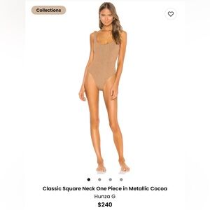 Hunza G Tan One Piece Swimsuit